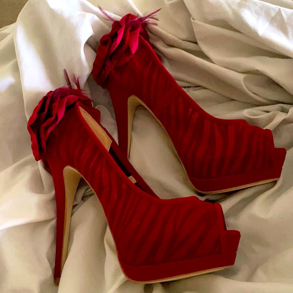 Red Nikole heels